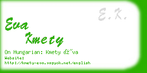 eva kmety business card